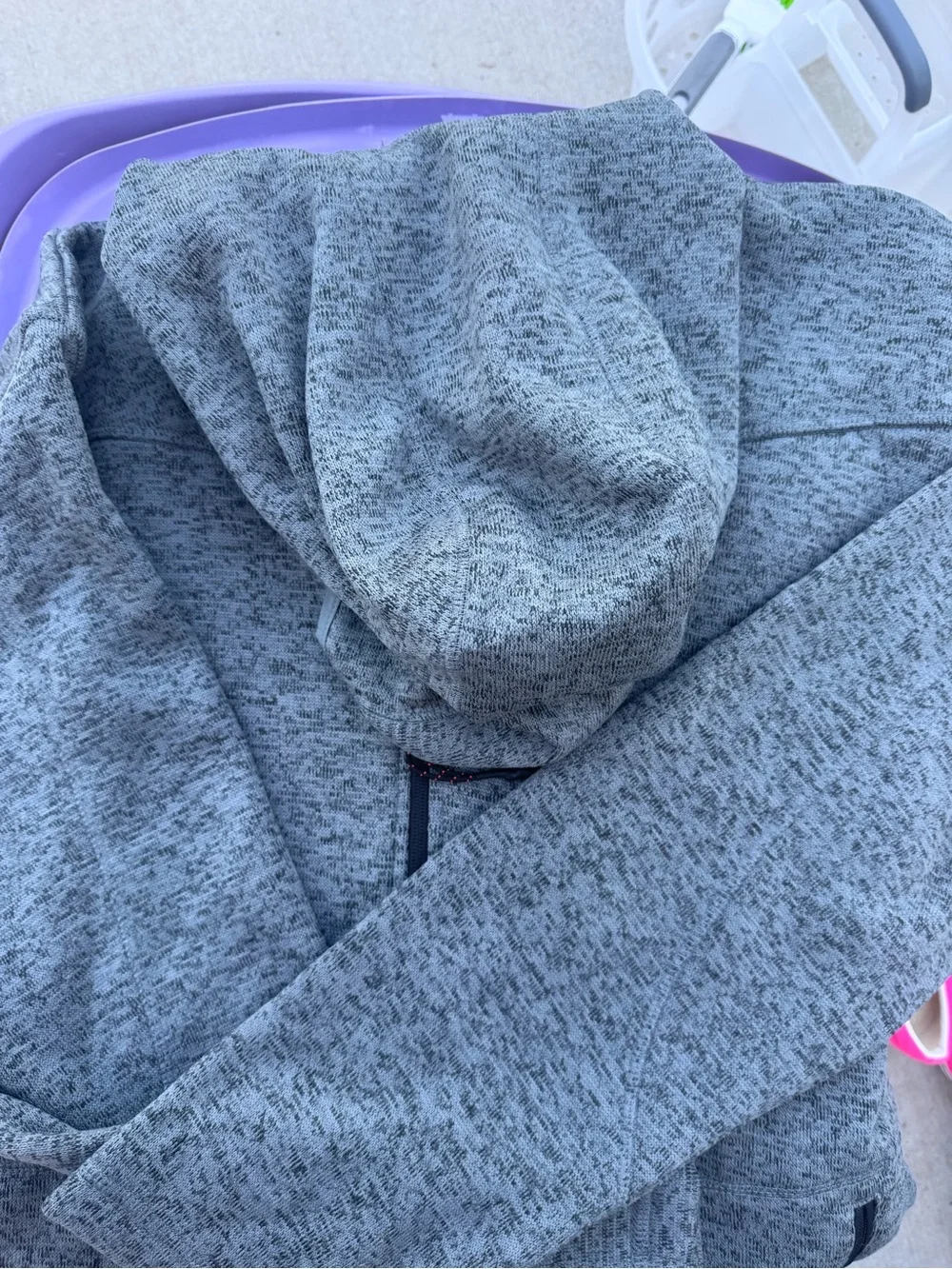 Men's Gray Full-Zip Knit Jacket with Zip Chest Pocket
